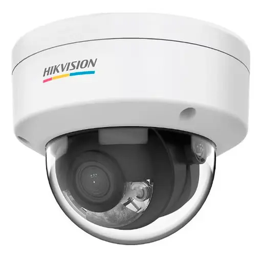 Camara Ip Hikvision Tipo Domo 2 mpx Lente 2.8 mm Dual Light (30 mts IR + 20 mts Luz Blanca) Micrófono Integrado Antivandálico IK08 ACUSENSE Lite Exterior IP67 H.265