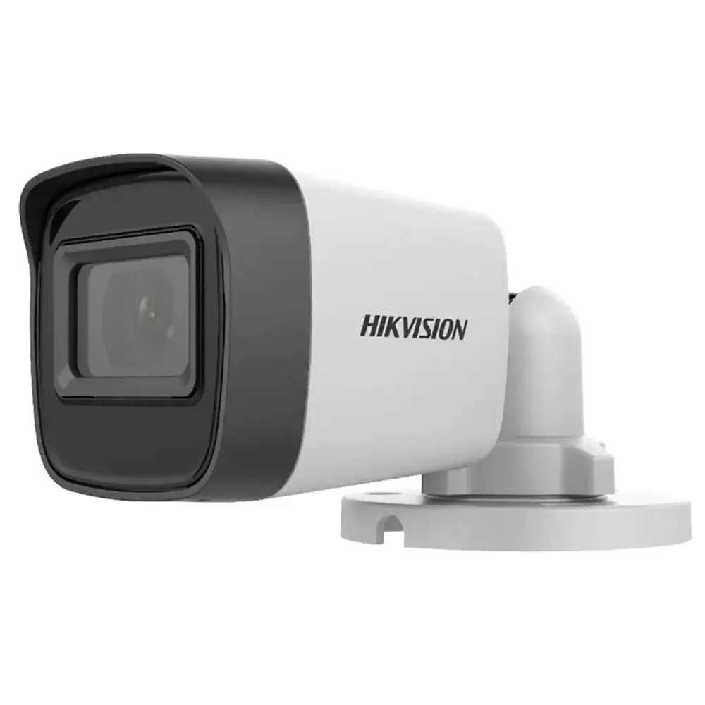 Cámara Hikvision Bala Turbo, resolución 1080p, lente fijo, carcasa plastica, IR de 20 mts EXIR, IP67, 4 híbrido