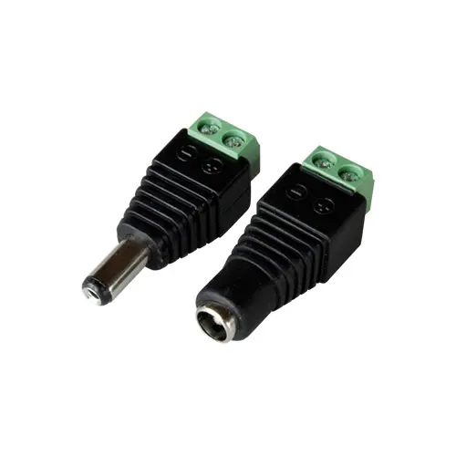 Adaptador de voltaje par (Macho/Hembra) con terminales de tornillo