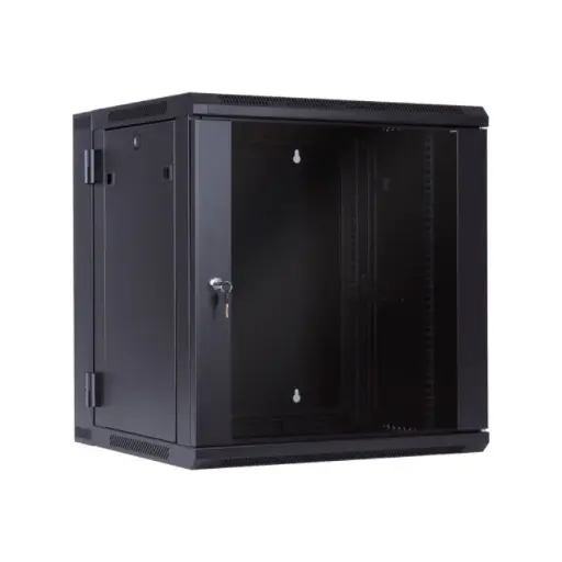 [WCC12-655-BAA-C] Gabinete 12 RMS 550mm de profundidad, abatible, color negro, marca Linkbasic